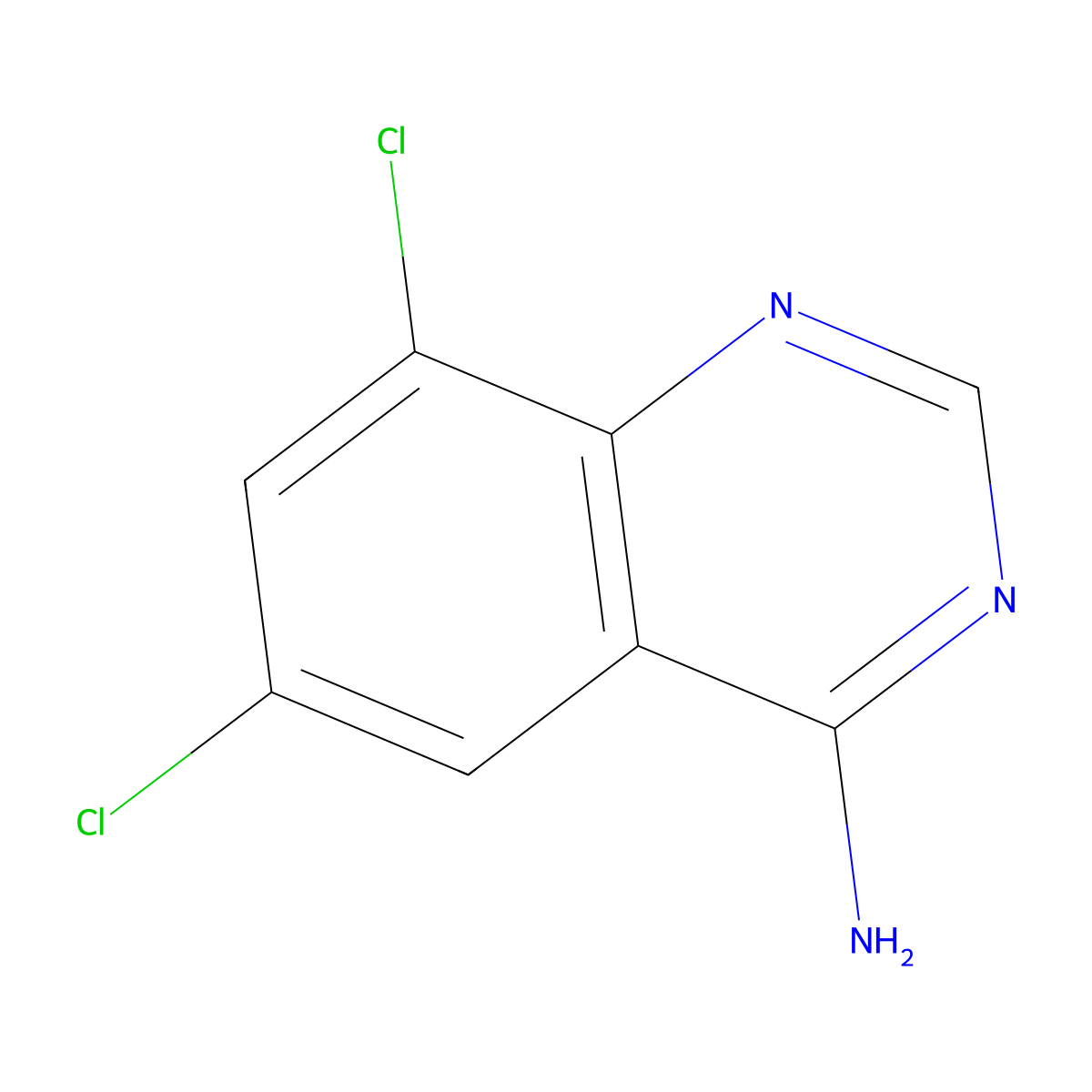 6,8-Dichloroquinazolin-4-amine molecular structure, CAS 19808-38-9