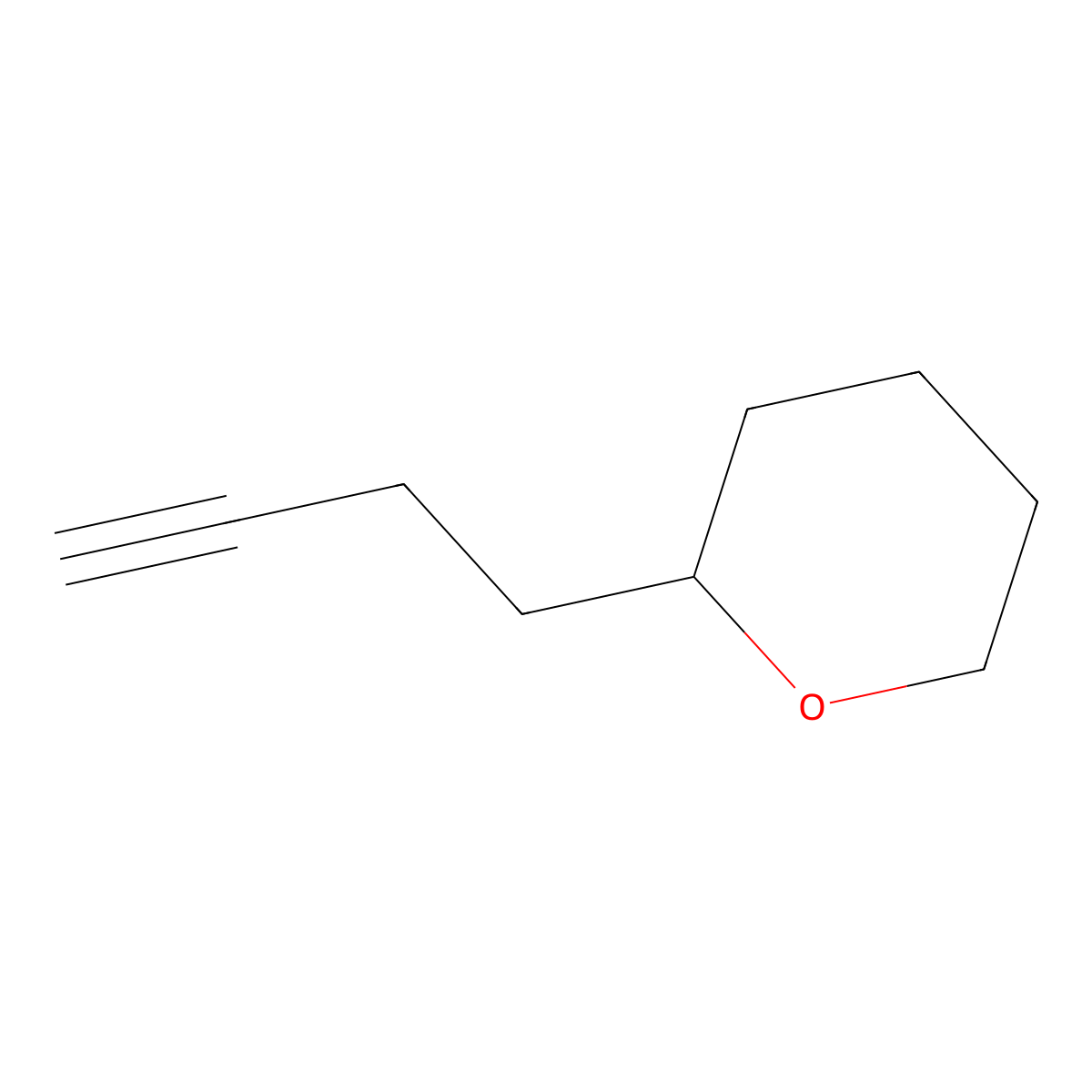 2-(But-3-yn-1-yl)oxane molecular structure, CAS 1980862-38-1
