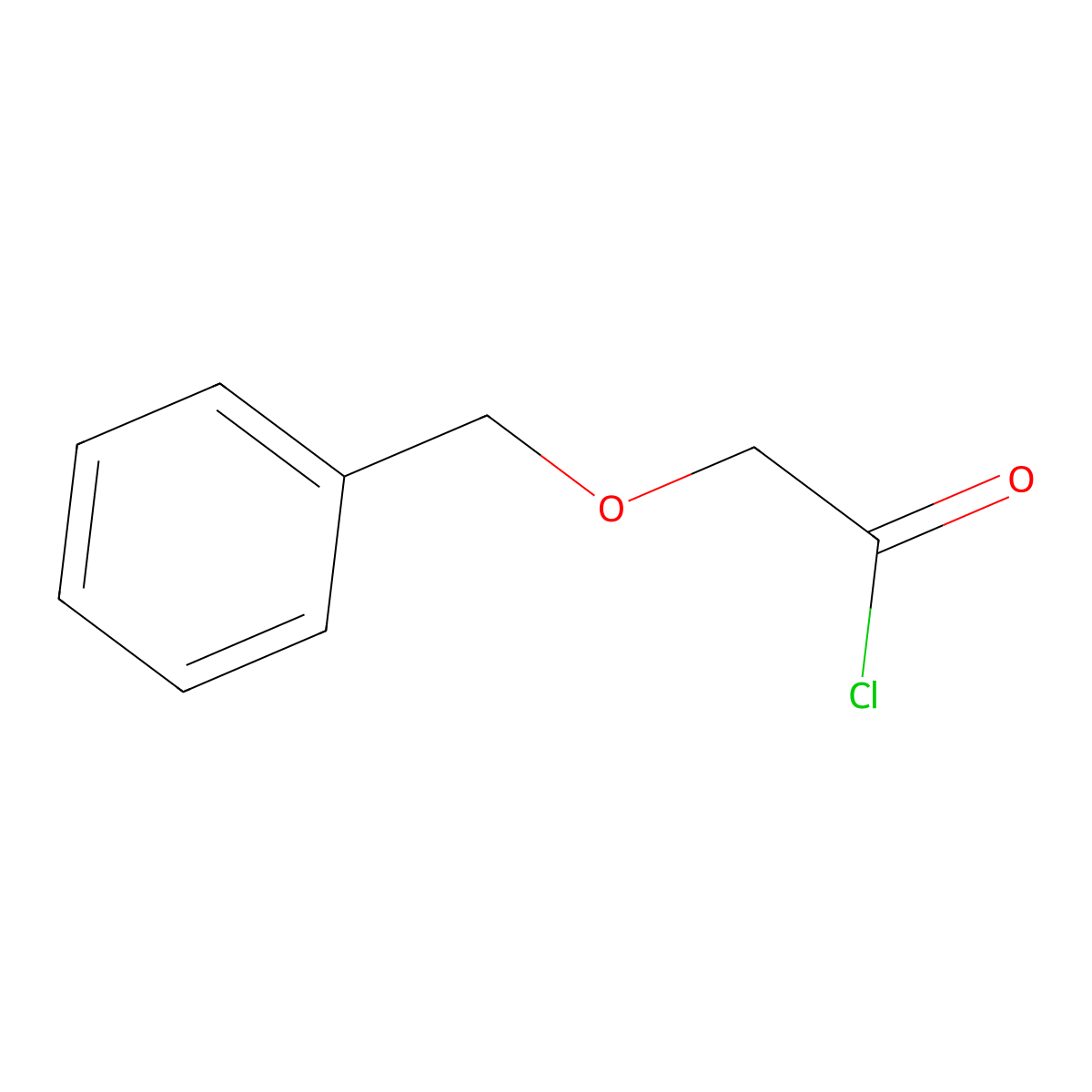 Benzyloxyacetyl chloride molecular structure, CAS 19810-31-2