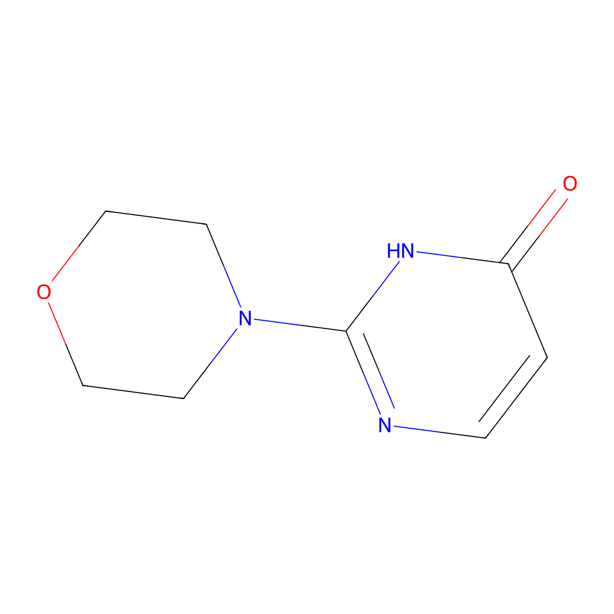 2-Morpholin-4-yl-pyrimidin-4-ol molecular structure, CAS 19810-79-8