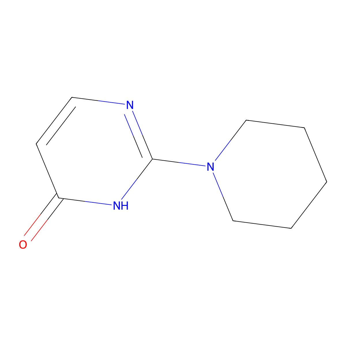 2-(1-Piperidinyl)-4(3H)-pyrimidinone molecular structure, CAS 19810-81-2