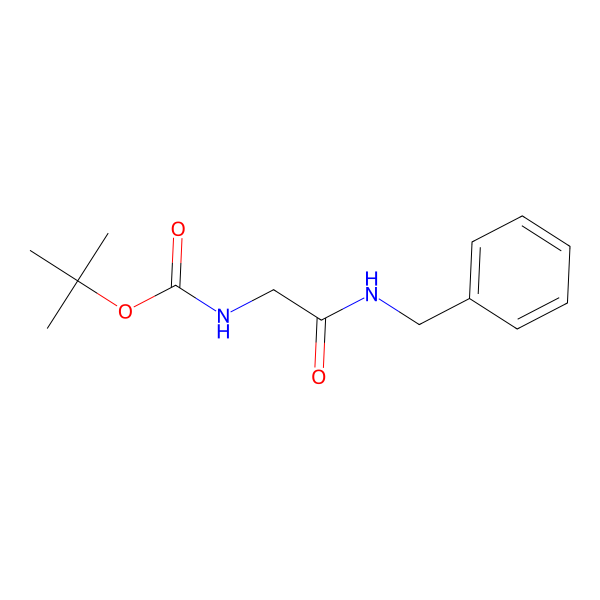 tert-butyl N-((benzylcarbamoyl)methyl)carbamate molecular structure, CAS 19811-52-0
