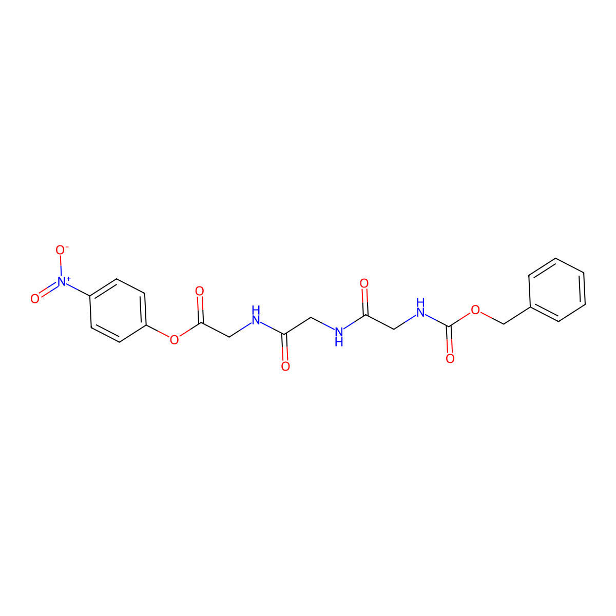 Z-Gly-gly-gly-onp molecular structure, CAS 19811-64-4