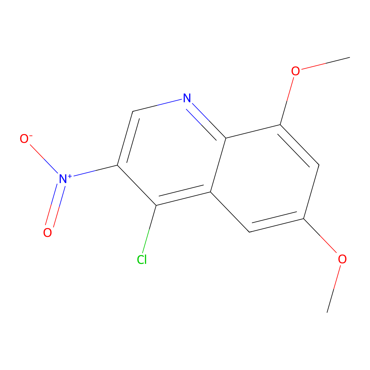 4-Chloro-6,8-dimethoxy-3-nitroquinoline molecular structure, CAS 1981148-20-2
