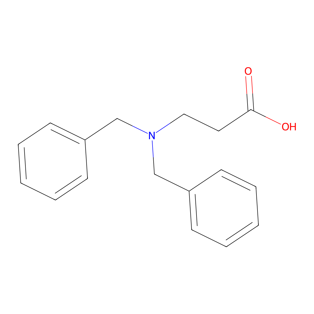 3-(Dibenzylamino)propanoic acid molecular structure, CAS 19812-58-9