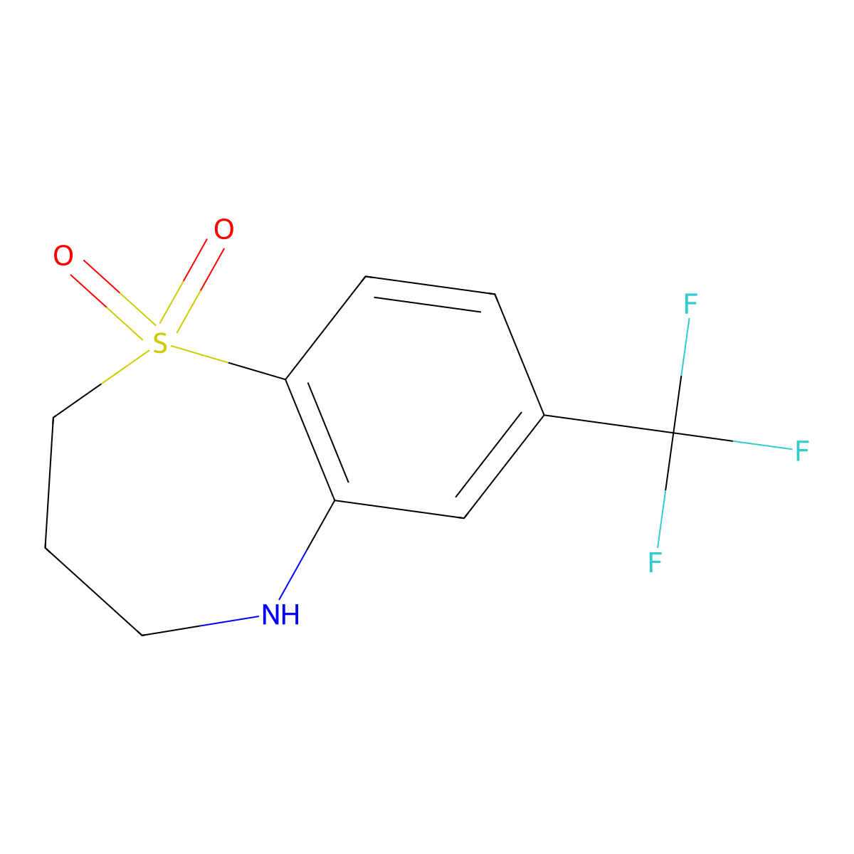 7-(Trifluoromethyl)-2,3,4,5-tetrahydro-1lambda6,5-benzothiazepine-1,1-dione molecular structure, CAS 1981207-81-1
