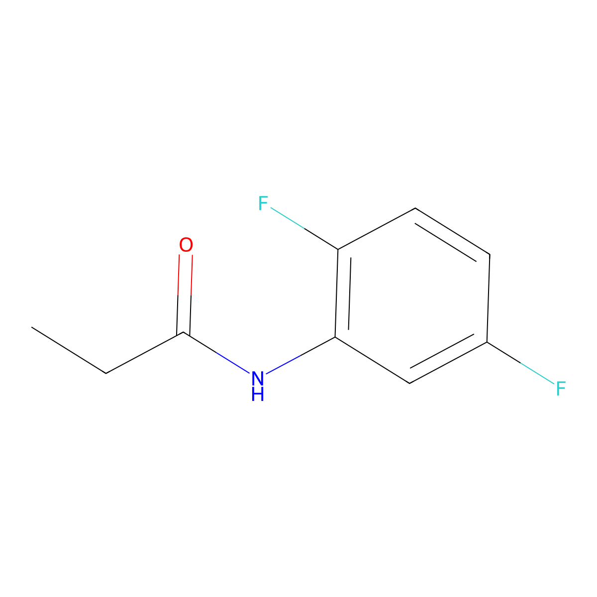 N-(2,5-difluorophenyl)propanamide molecular structure, CAS 198124-03-7