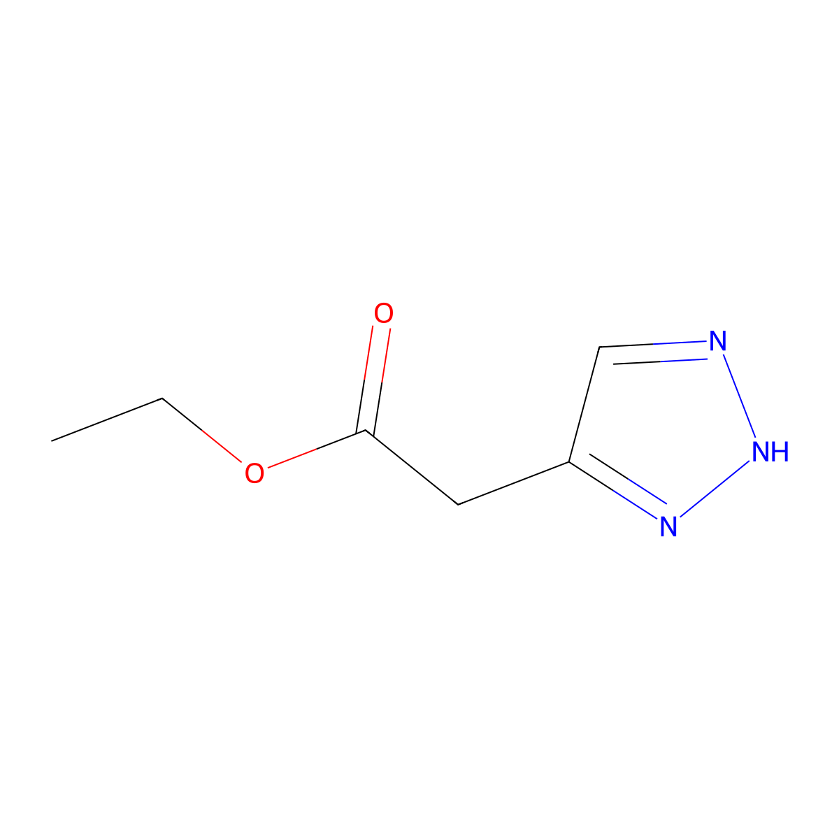 ethyl 2-(1H-1,2,3-triazol-4-yl)acetate molecular structure, CAS 198125-35-8