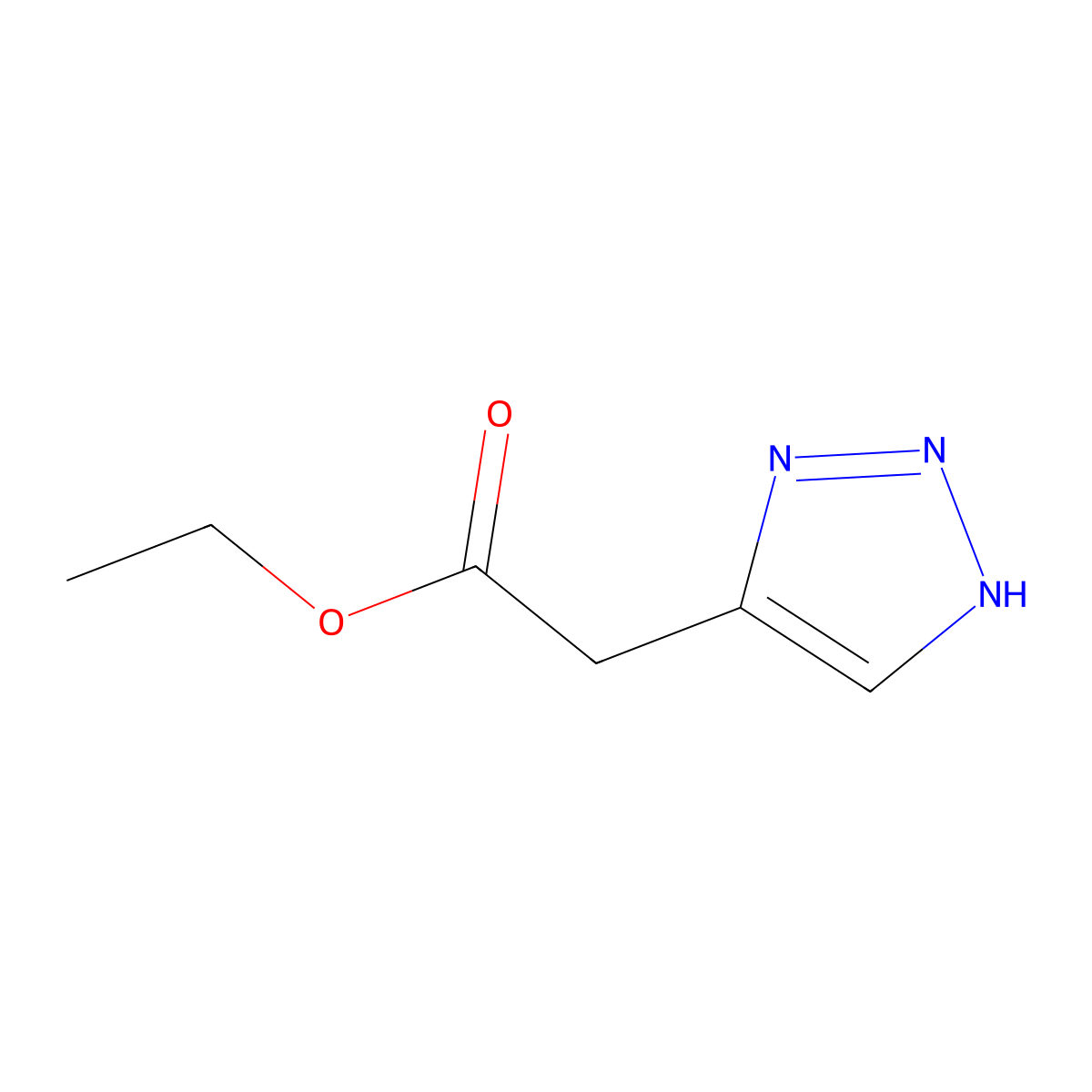 ethyl 2-(1H-1,2,3-triazol-4-yl)acetate molecular structure, CAS 198125-35-8