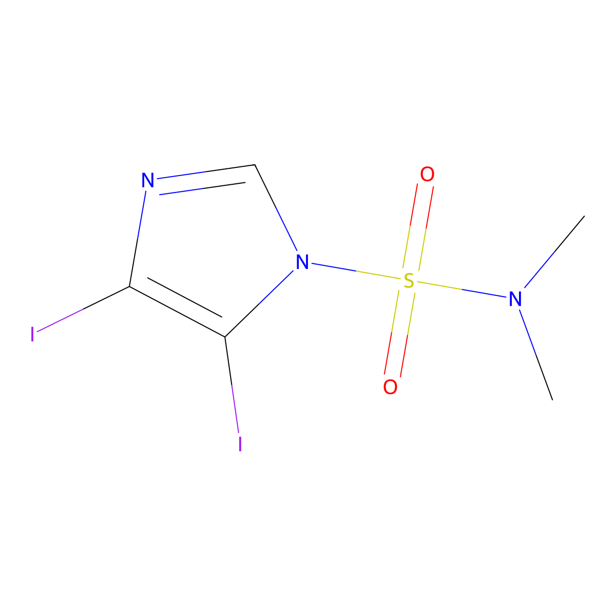 4,5-Diiodo-N,N-dimethyl-1H-imidazole-1-sulfonamide molecular structure, CAS 198127-92-3