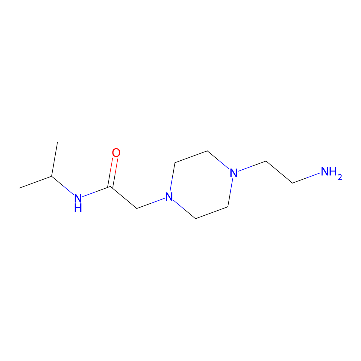 2-(4-(2-Aminoethyl)piperazin-1-YL)-N-isopropylacetamide molecular structure, CAS 198129-07-6