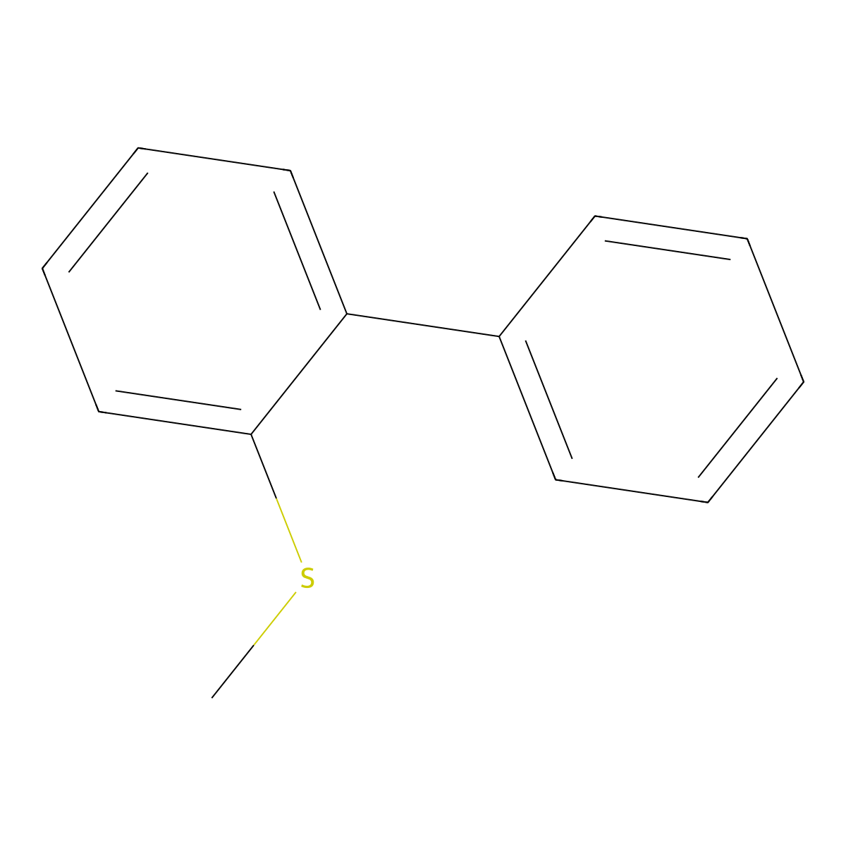 [1,1'-Biphenyl]-2-yl(methyl)sulfane molecular structure, CAS 19813-75-3