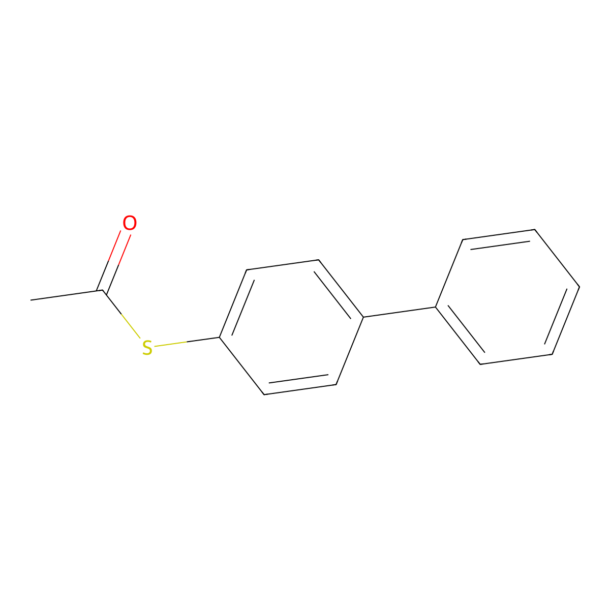 S-[1,1'-Biphenyl]-4-yl ethanethioate molecular structure, CAS 19813-91-3