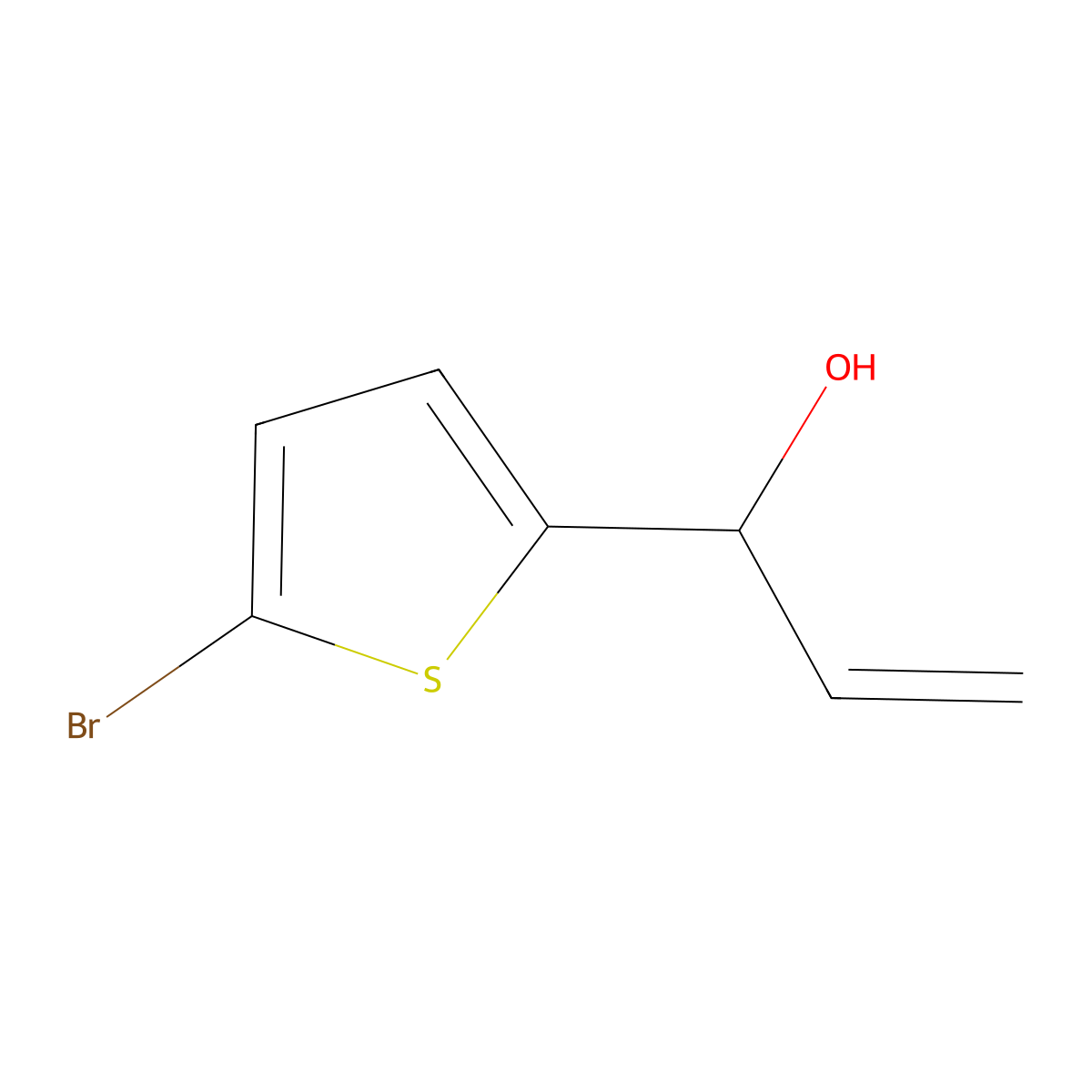 1-(5-Bromothiophen-2-yl)prop-2-en-1-ol molecular structure, CAS 198131-94-1
