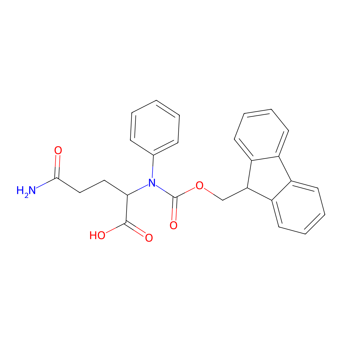 N2-(((9H-Fluoren-9-YL)methoxy)carbonyl)-N2-phenyl-L-glutamine molecular structure, CAS 198134-12-2