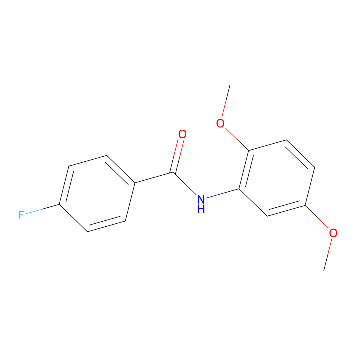 N-(2,5-dimethoxyphenyl)-4-fluorobenzamide molecular structure, CAS 198134-75-7