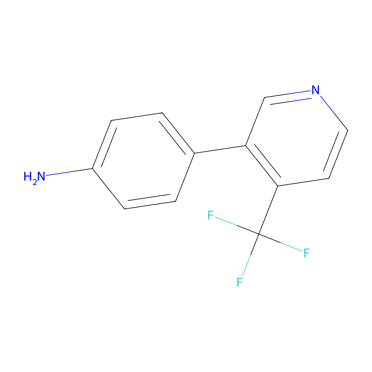 4-(4-(Trifluoromethyl)pyridin-3-yl)aniline molecular structure, CAS 1981341-91-6