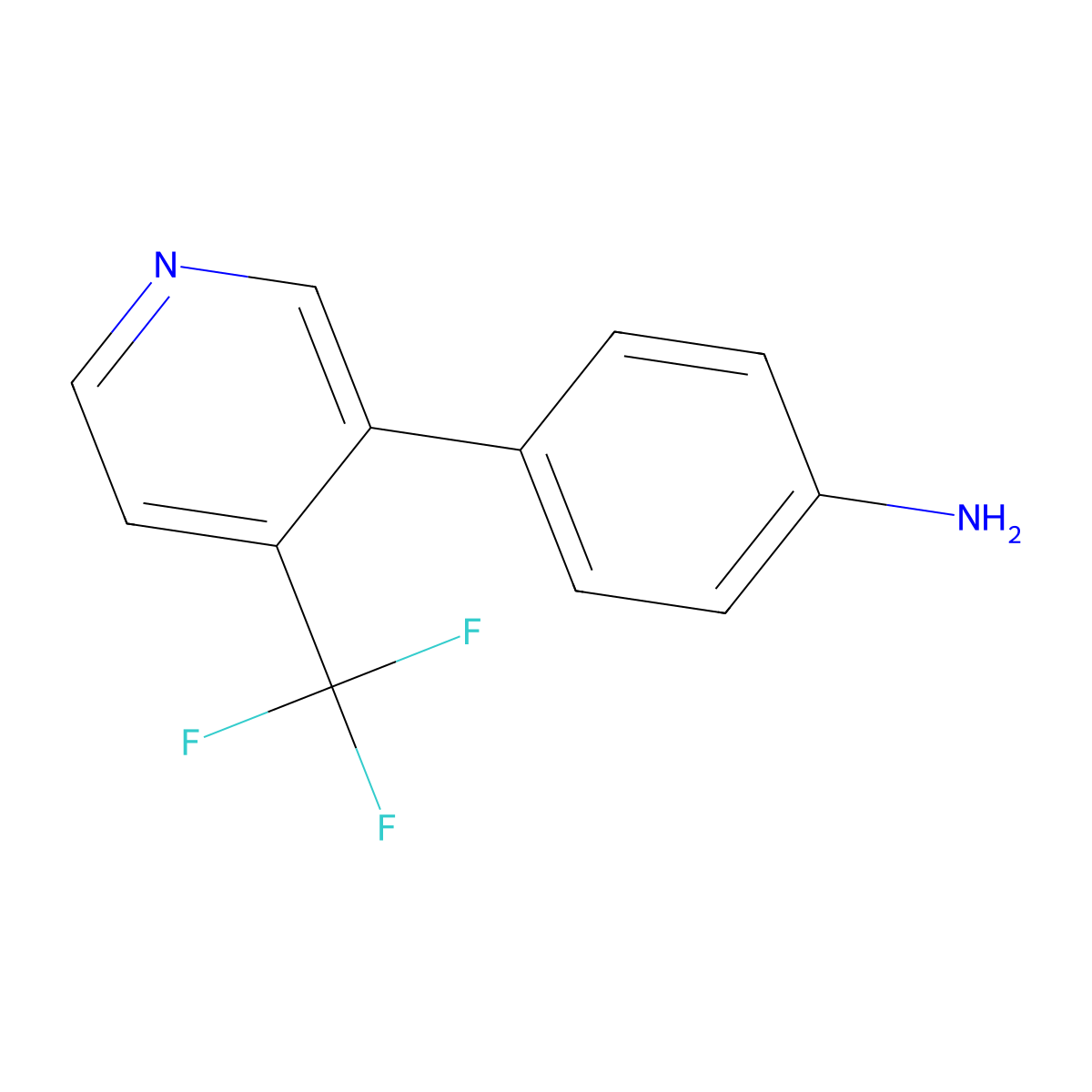 4-(4-(Trifluoromethyl)pyridin-3-yl)aniline molecular structure, CAS 1981341-91-6