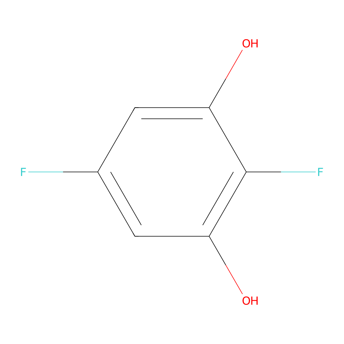 2,5-Difluorobenzene-1,3-diol molecular structure, CAS 198139-56-9