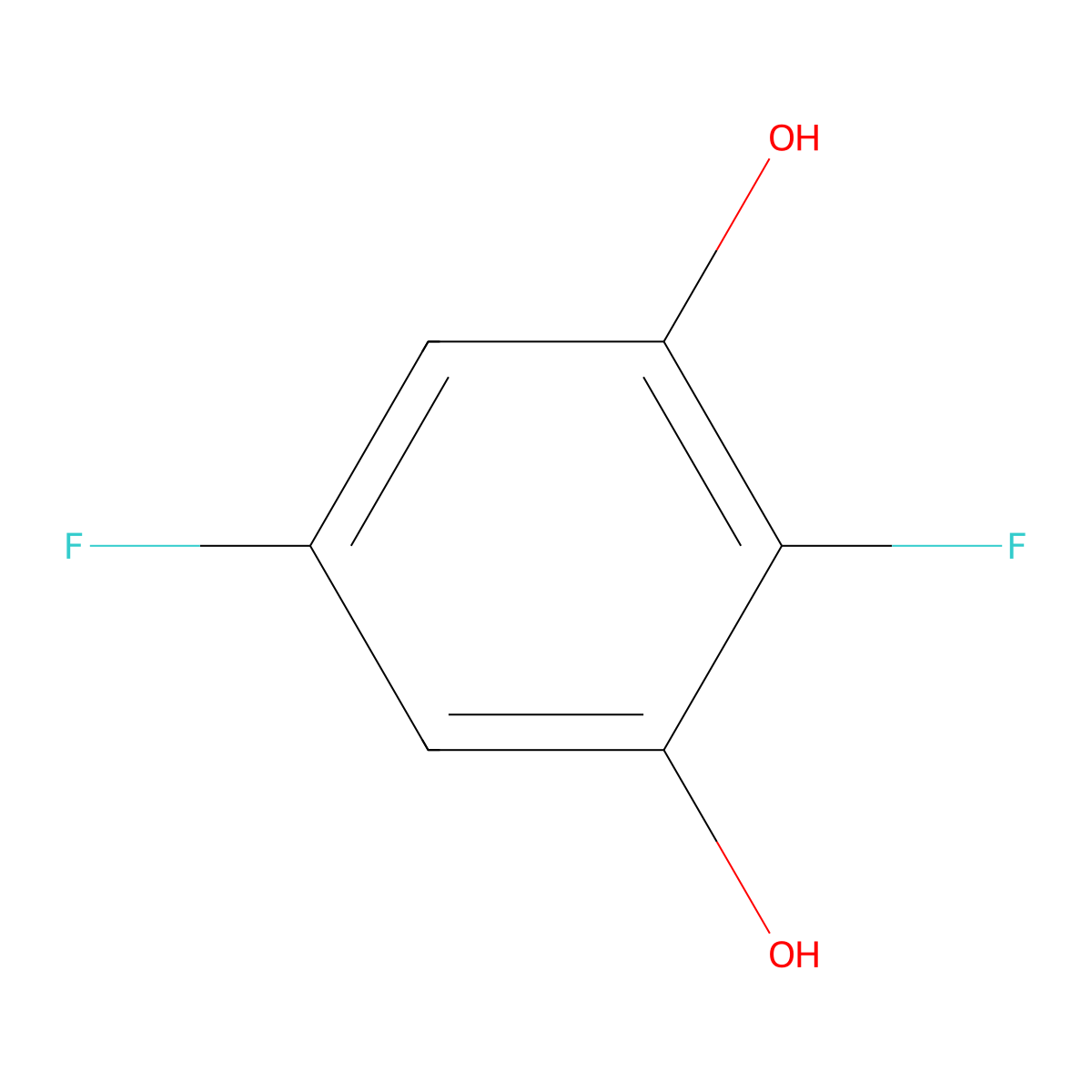 2,5-Difluorobenzene-1,3-diol molecular structure, CAS 198139-56-9