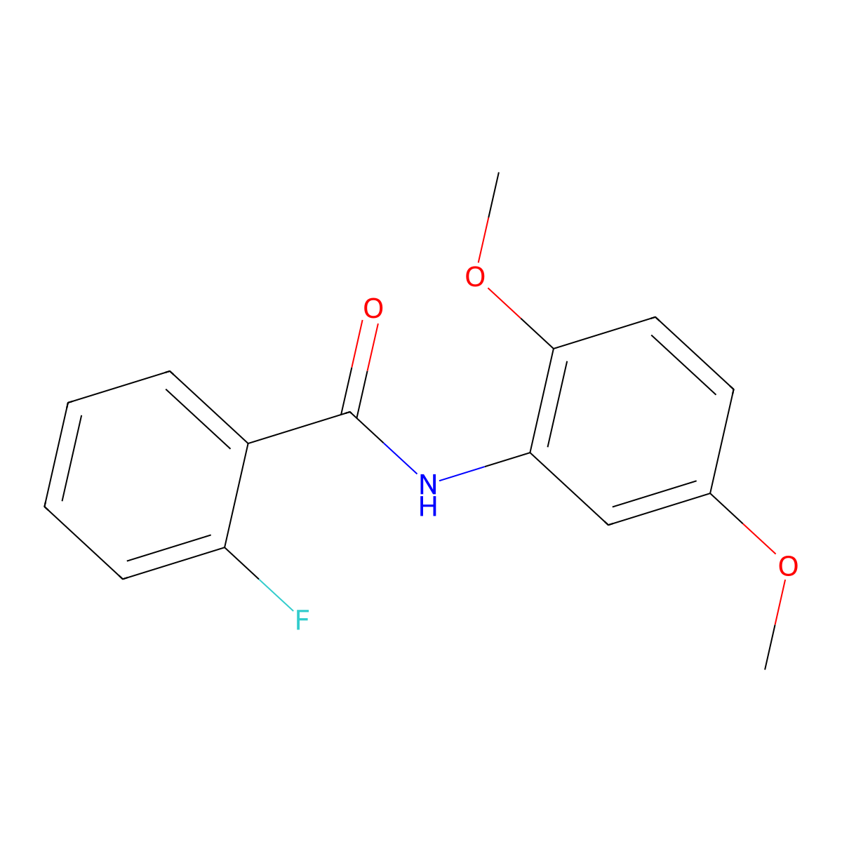 N-(2,5-dimethoxyphenyl)-2-fluorobenzamide molecular structure, CAS 198139-95-6