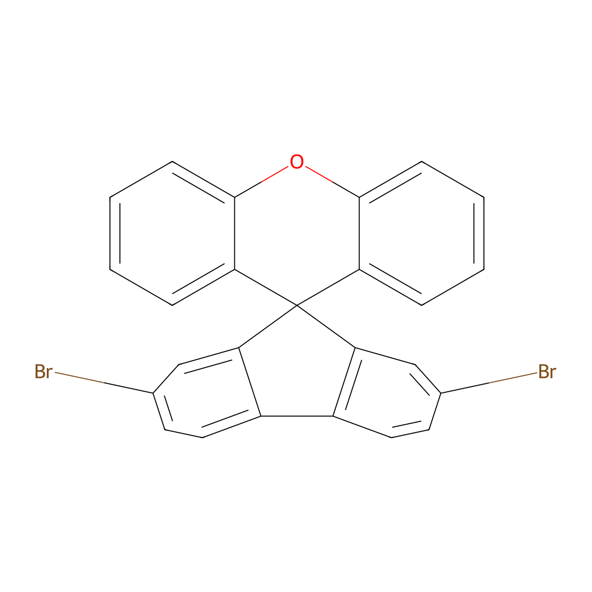 2,7-Dibromospiro[fluorene-9,9'-xanthene] molecular structure, CAS 198142-65-3