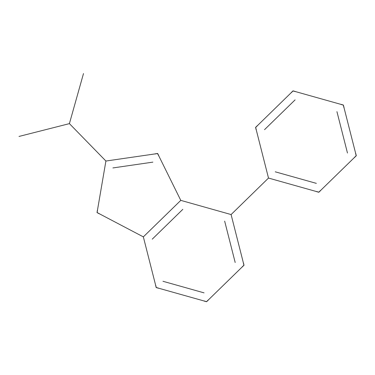1H-Indene, 2-(1-methylethyl)-4-phenyl- molecular structure, CAS 198147-92-1