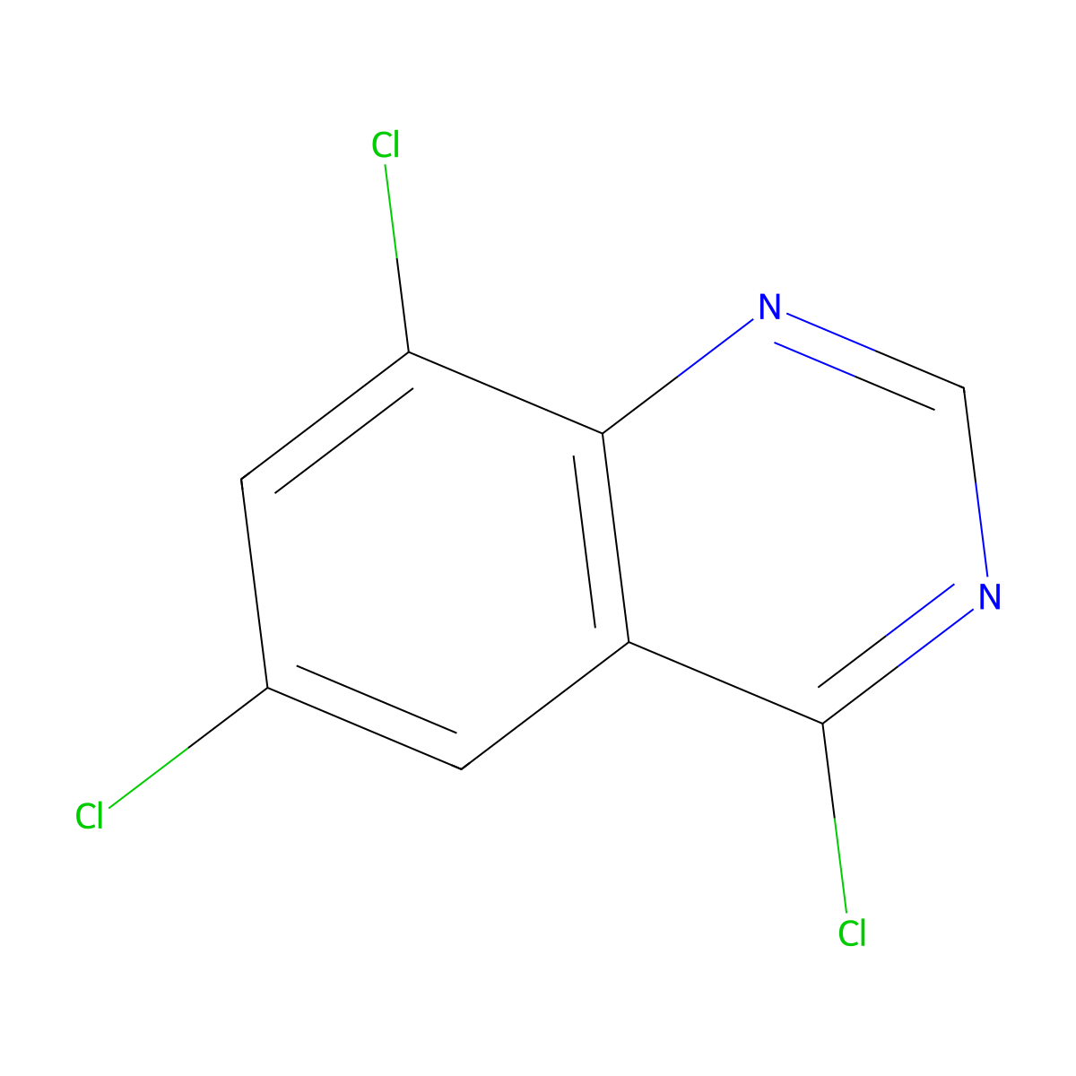 4,6,8-Trichloroquinazoline molecular structure, CAS 19815-21-5