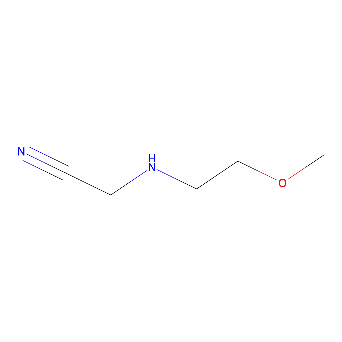 2-[(2-Methoxyethyl)amino]acetonitrile molecular structure, CAS 19815-34-0