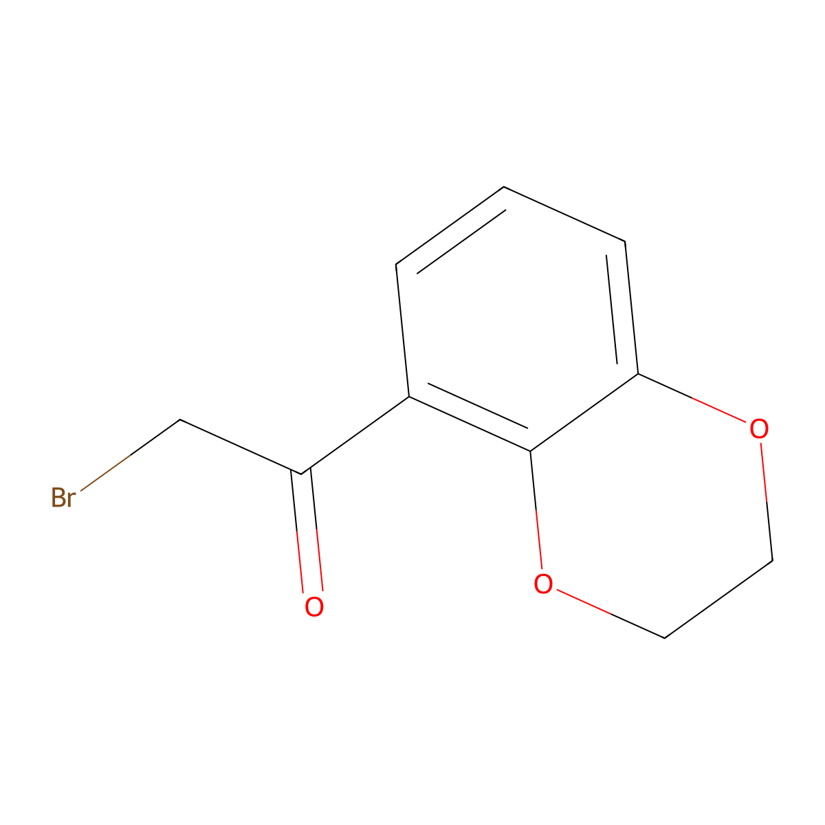 2-Bromo-1-(2,3-dihydrobenzo[b][1,4]dioxin-5-yl)ethanone molecular structure, CAS 19815-97-5