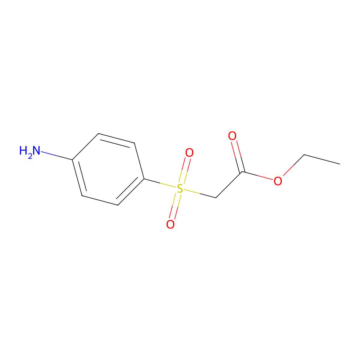 Ethyl 2-(4-aminobenzenesulfonyl)acetate molecular structure, CAS 198153-03-6