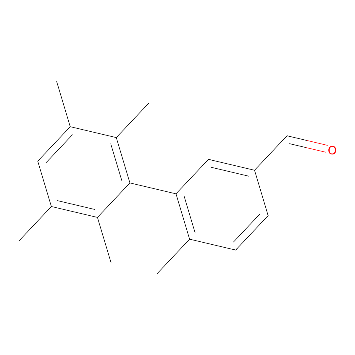 2',3',5',6,6'-Pentamethyl[1,1'-biphenyl]-3-carboxaldehyde molecular structure, CAS 1981536-50-8