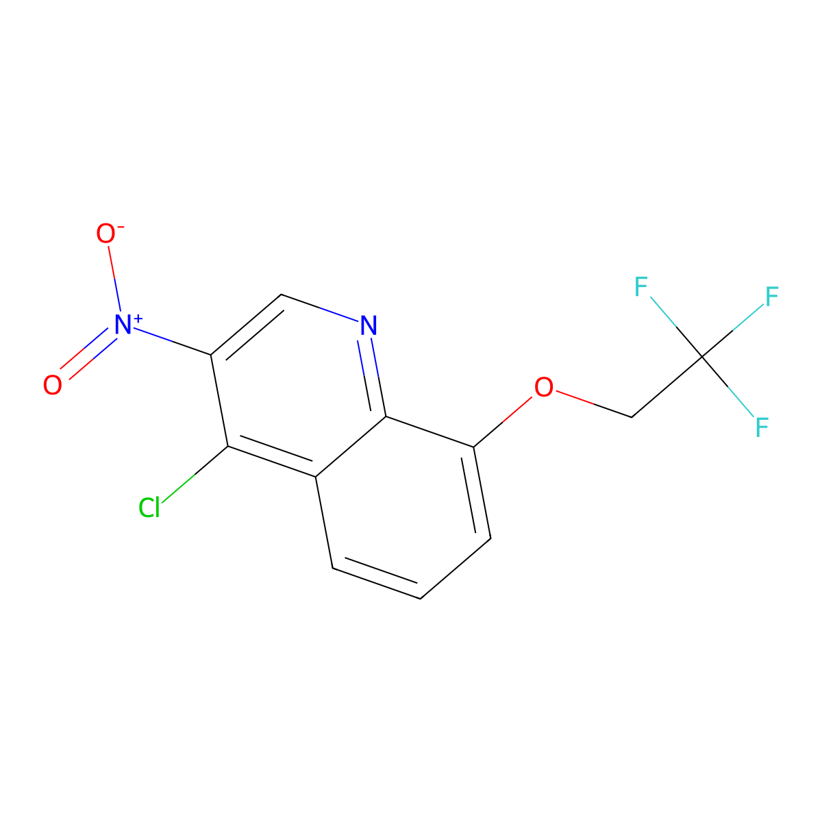 4-Chloro-3-nitro-8-(2,2,2-trifluoroethoxy)quinoline molecular structure, CAS 1981582-70-0