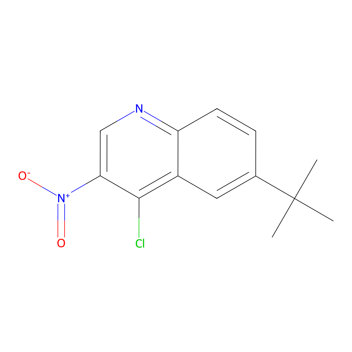 6-Tert-butyl-4-chloro-3-nitroquinoline molecular structure, CAS 1981583-08-7