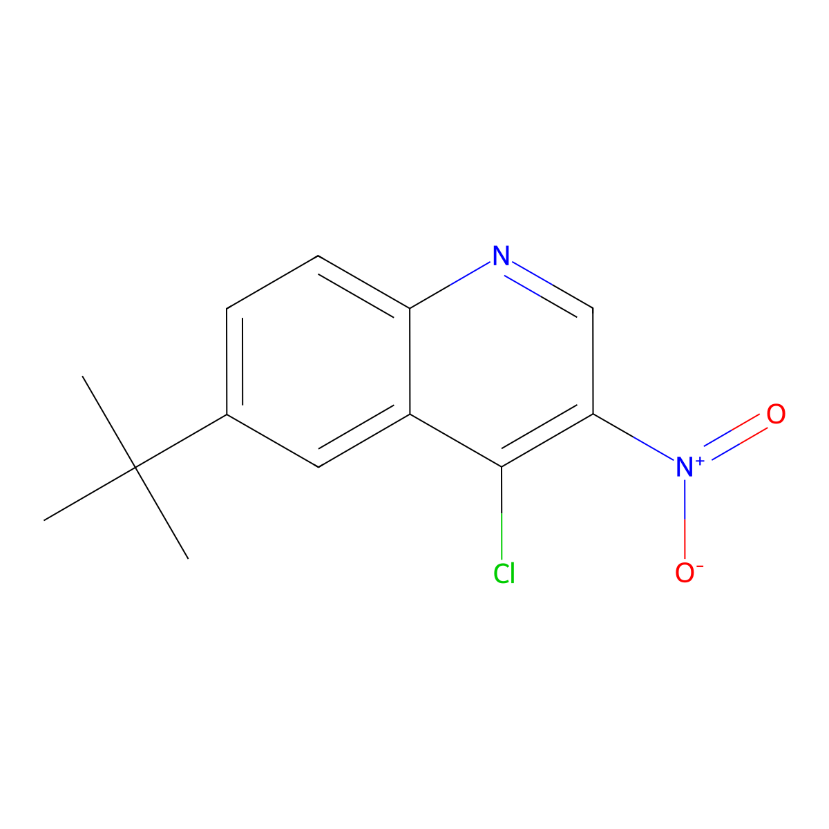 6-Tert-butyl-4-chloro-3-nitroquinoline molecular structure, CAS 1981583-08-7