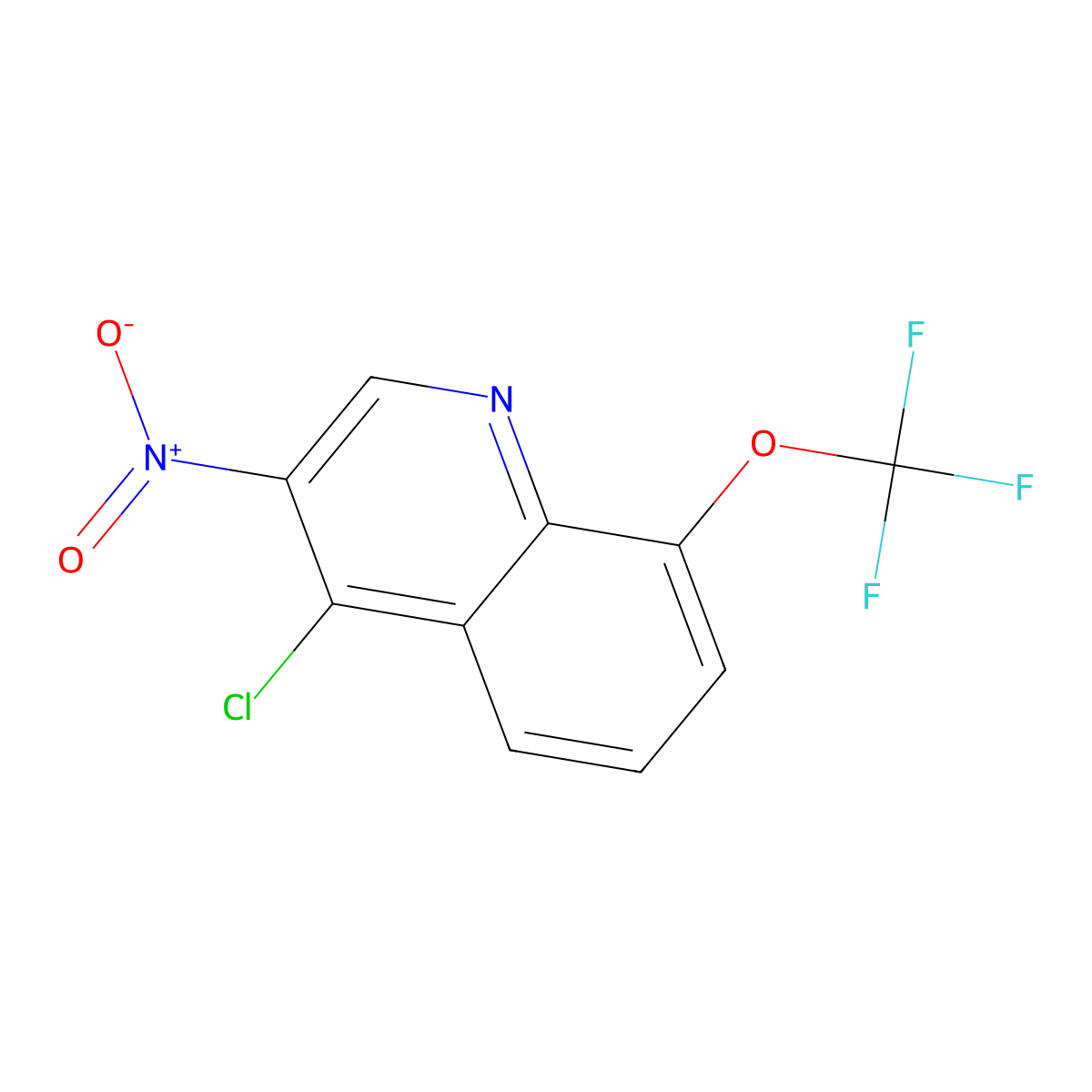 4-Chloro-3-nitro-8-(trifluoromethoxy)quinoline molecular structure, CAS 1981588-19-5