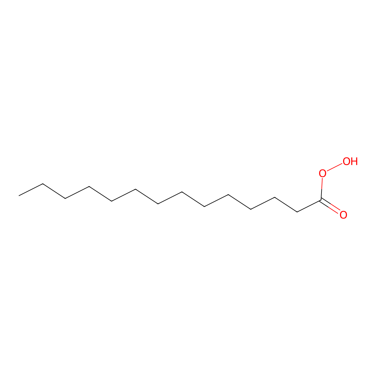 Peroxytetradecanoic acid molecular structure, CAS 19816-73-0