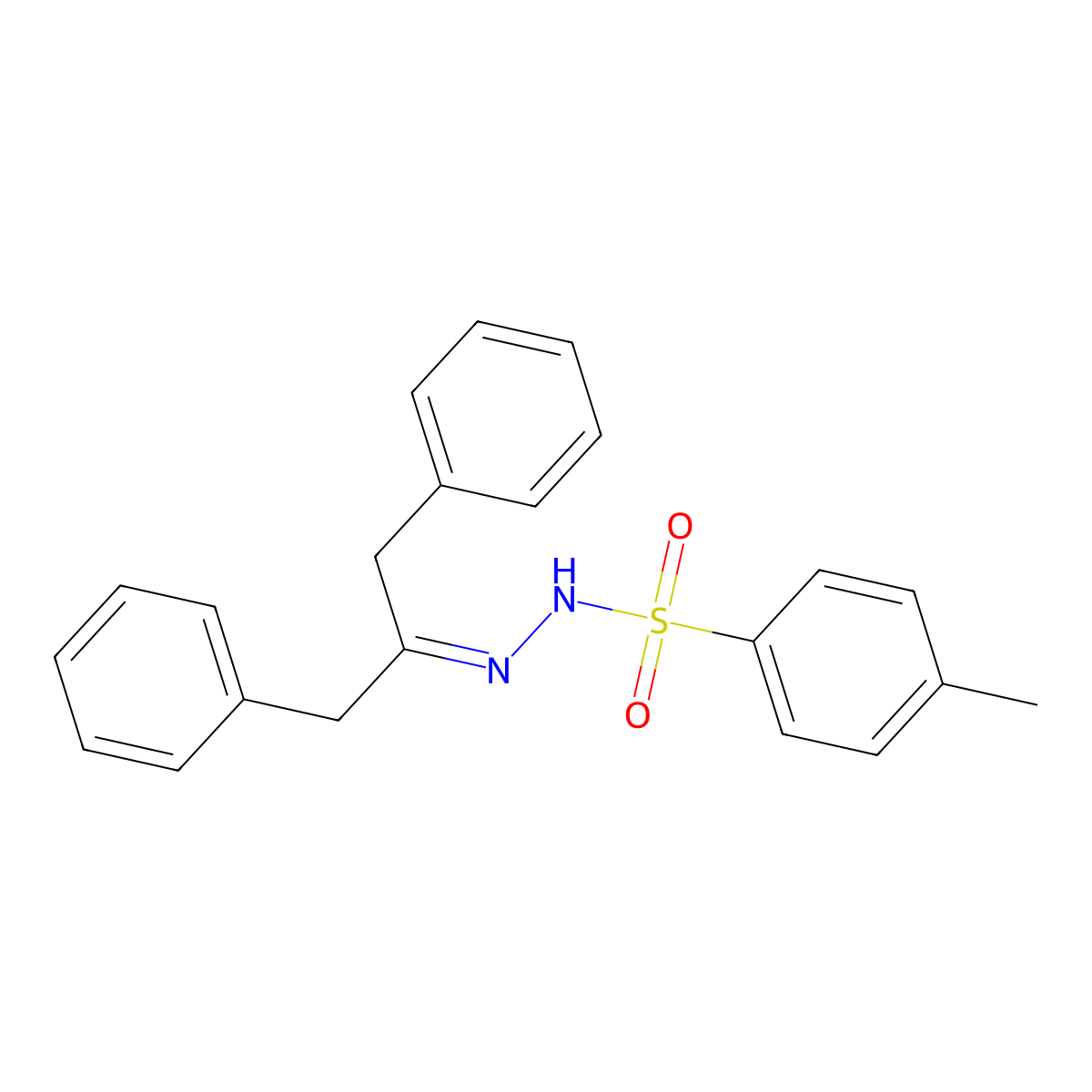 1,3-Diphenylacetone p-tosylhydrazone molecular structure, CAS 19816-88-7