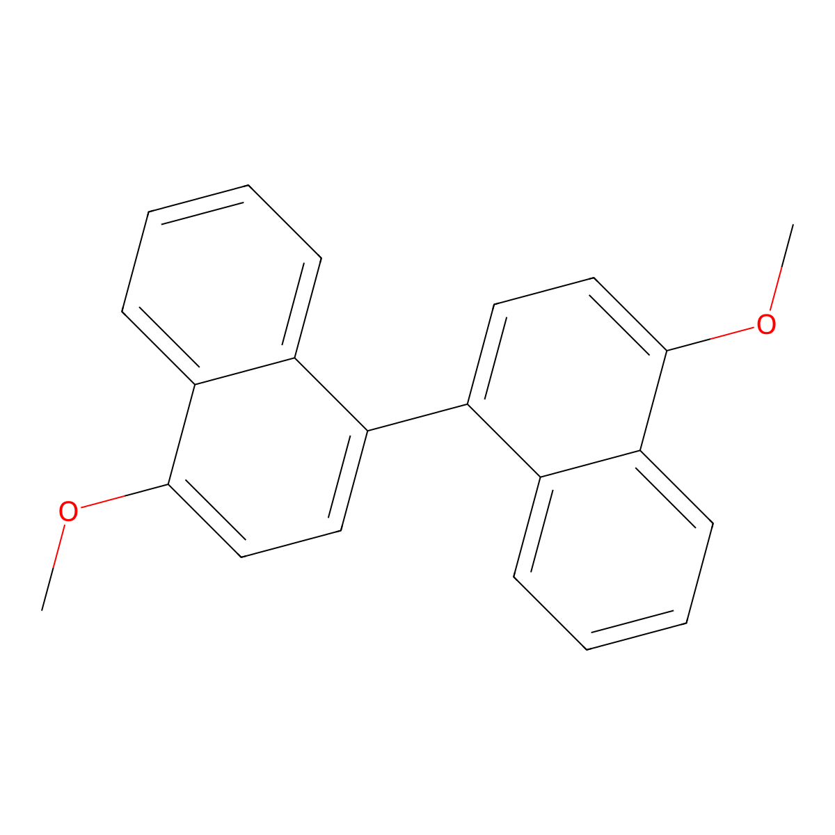 1,1'-Binaphthalene, 4,4'-dimethoxy- molecular structure, CAS 19817-09-5