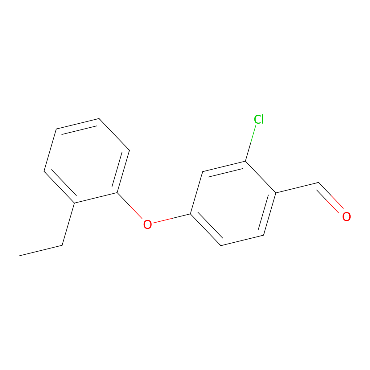 2-Chloro-4-(2-ethylphenoxy)benzaldehyde molecular structure, CAS 1981752-28-6