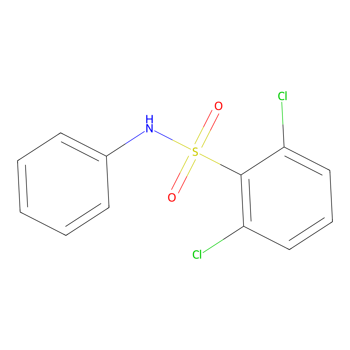 2,6-dichloro-N-phenylbenzenesulfonamide molecular structure, CAS 19818-09-8