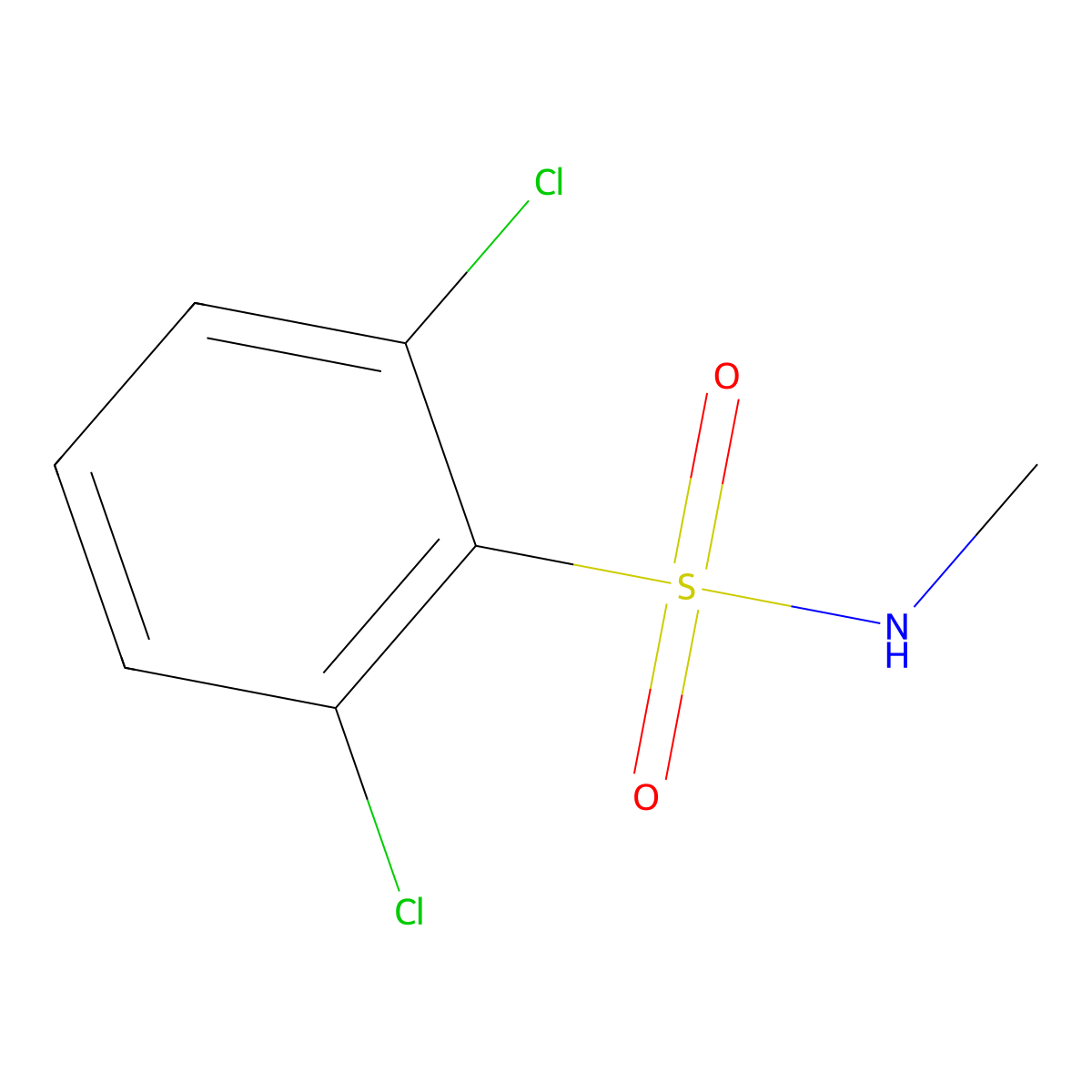 2,6-dichloro-N-methylbenzene-1-sulfonamide molecular structure, CAS 19818-11-2