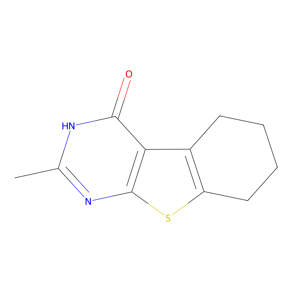 5-Methyl-8-thia-4,6-diazatricyclo[7.4.0.0,2,7]trideca-1(9),2(7),5-trien-3-one molecular structure, CAS 19819-15-9