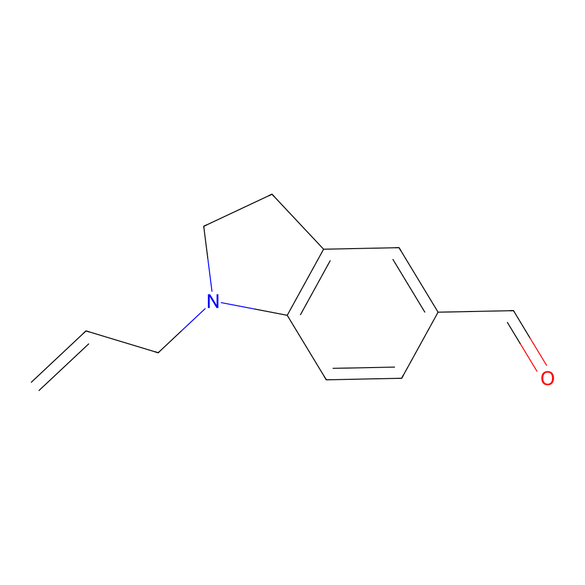 1-Allylindoline-5-carbaldehyde molecular structure, CAS 198195-11-8