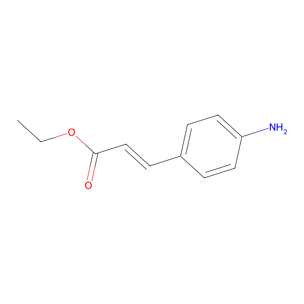 Ethyl 4-aminocinnamate molecular structure, CAS 198195-25-4