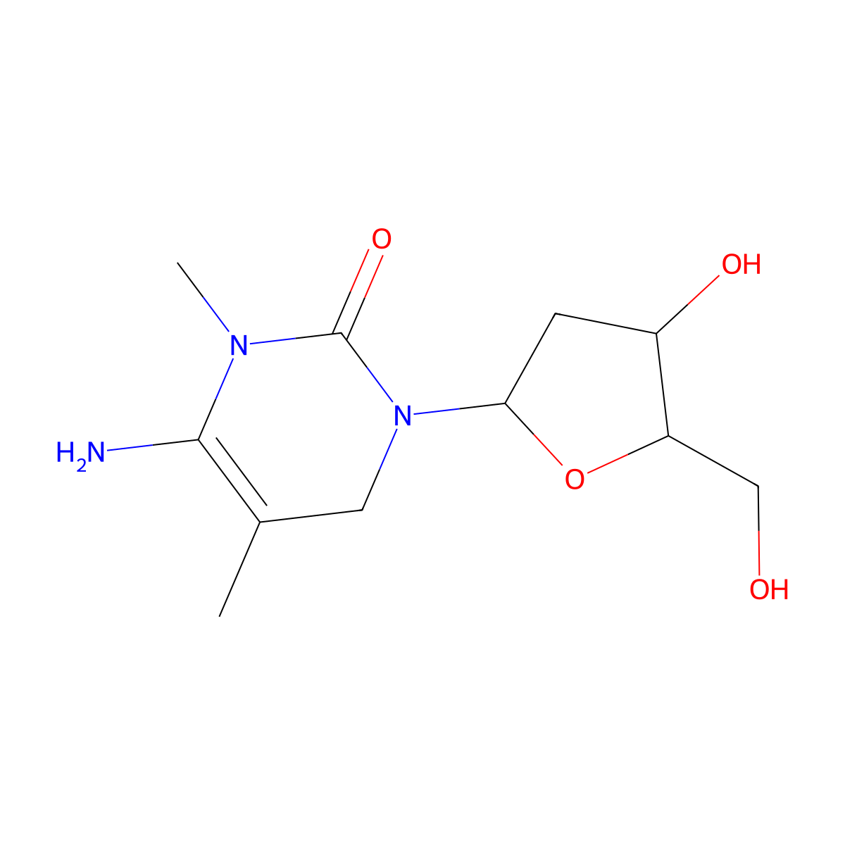 2'-Deoxy-3,5-dimethylcytidine molecular structure, CAS 198198-29-7