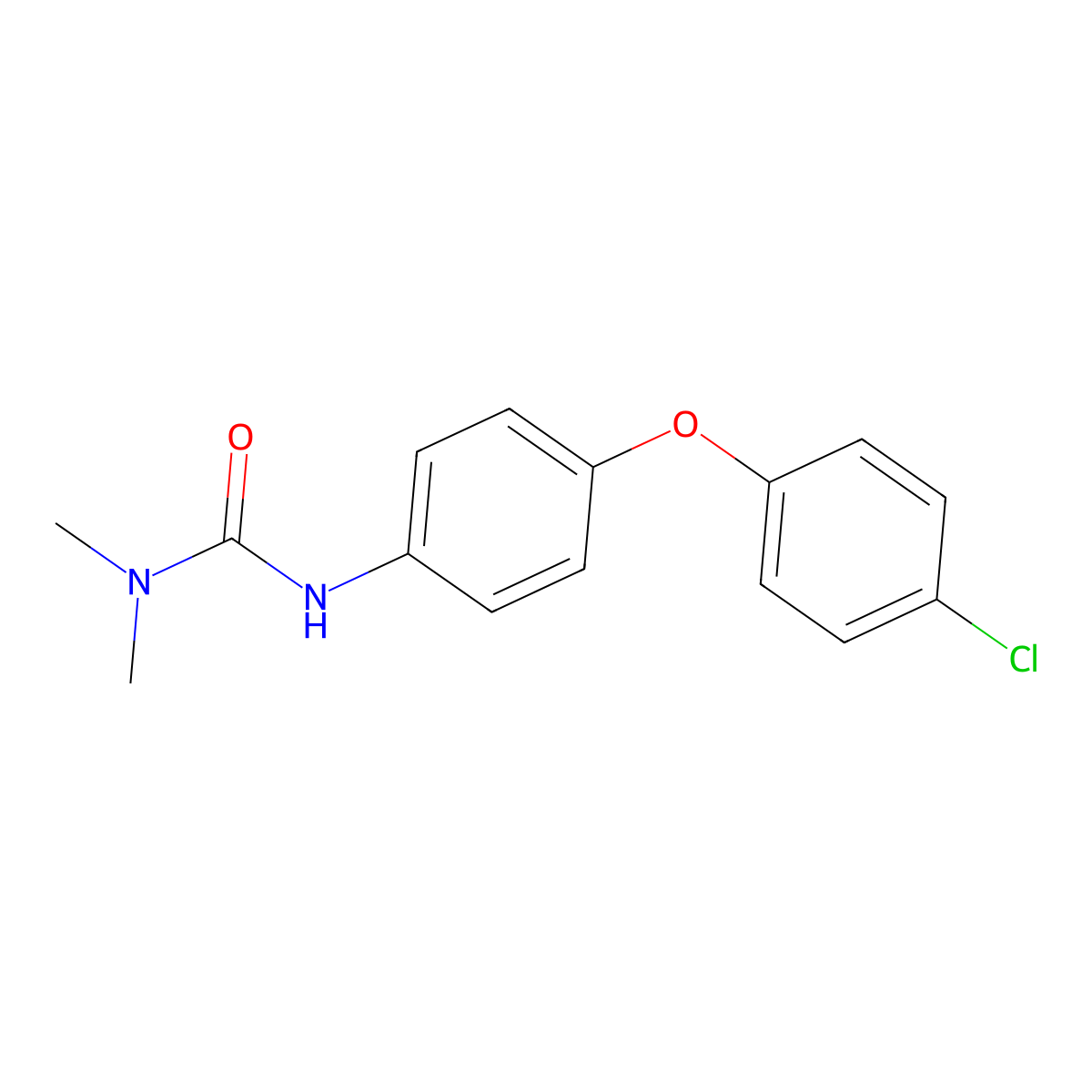 Chloroxuron molecular structure, CAS 1982-47-4