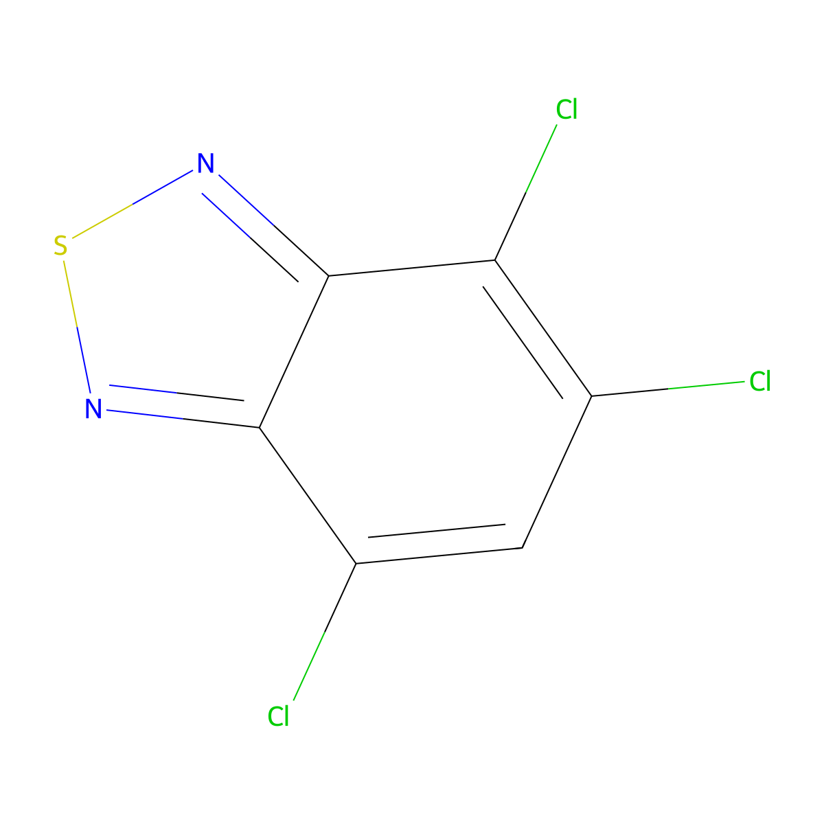 2,1,3-Benzothiadiazole, 4,5,7-trichloro- molecular structure, CAS 1982-55-4