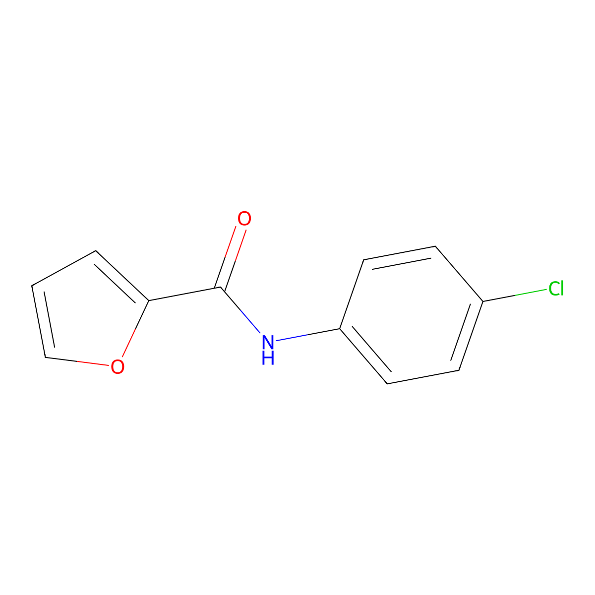 N-(4-chlorophenyl)furan-2-carboxamide molecular structure, CAS 1982-59-8