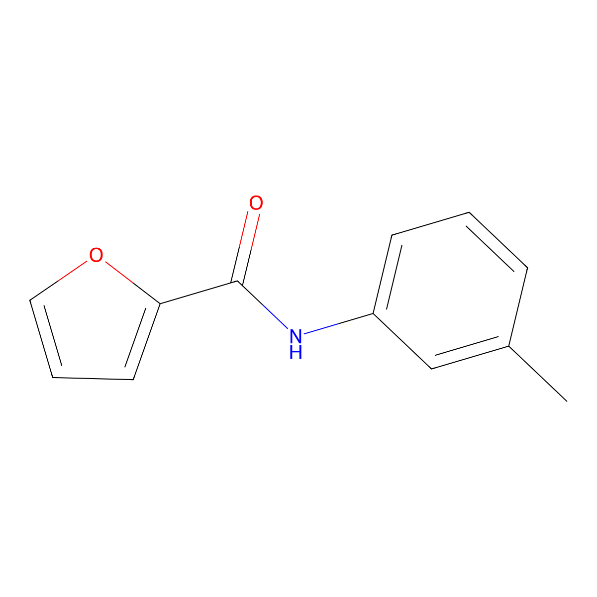 N-(3-methylphenyl)furan-2-carboxamide molecular structure, CAS 1982-61-2